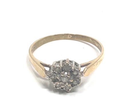 9ct gold vintage diamond ring (2.6g)