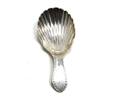 Antique Georgian Irish silver tea caddy spoon 