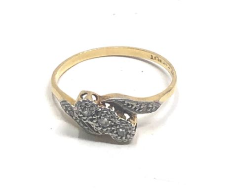 18ct gold &amp; platinum diamond ring (2.6g)