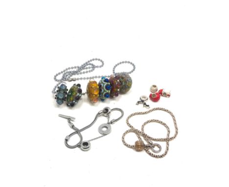 selection of mixed brand charms &amp; silver bracelets 