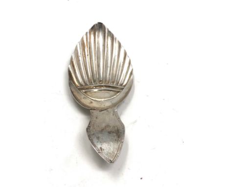 Antique dutch silver tea caddy spoon 