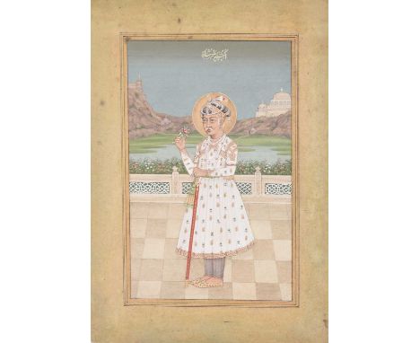 Two Indian miniature portraits of elder noblemen, Deccan, 19th centuryInk and gouache on paper.20cm x 13.5cm (2)Provenance:Fr