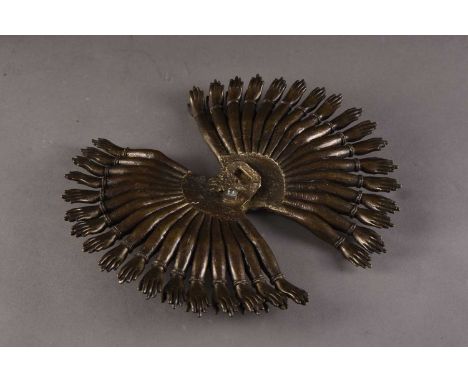 A bronze set of arms from a 'Thousand arm' bodhisattva, TibetLate Qing Dynasty.27cm acrossProvenance:Private Staffordshire co