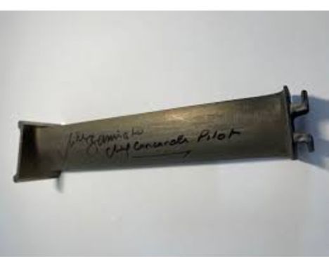 British Airways Concorde- Rolls Royce Olympus 593 MK610 Engine Blade/Vane + signed by Mike Bannister Aviation Cheif Pilot&nbs