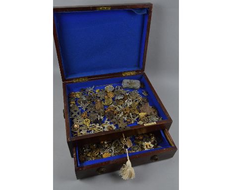 A LARGE WOODEN CONSTRUCTED DISPLAY CASE/STORAGE CASE, by the maker 'James R &amp; William Laing, Silversmiths, 10 Gordan Stre