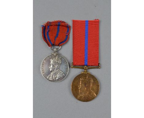 A METROPOLITAN POLICE GROUP OF TWO MEDALS, Met Police 1902 Coronation medal named to PC. K. Canvin R. Division and Met Police