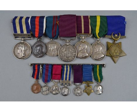 AN IMPRESSIVE AND SIGNIFICANT IRISH VICTORIAN GROUP OF SEVEN MEDALS, spanning from Victoria to George V, group consists Egypt