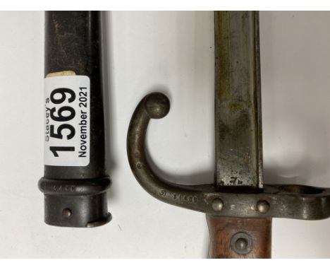 A French Model 1876 Gras bayonet.