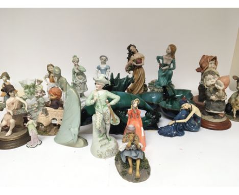 A collection of Canadian art pottery and other decorative ceramic and other decorative figures.