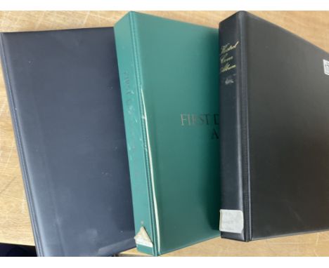 3 albums containing a collection of signed first day covers including Virginia mc kenna, Harry carpenter, Norman wisdom, Ben 