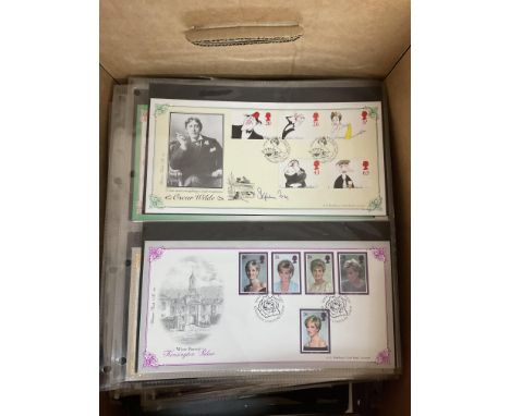 A collection of signed first day covers including Joanna lumley, judi dench, john major, stephen fry, David Bellamy etc