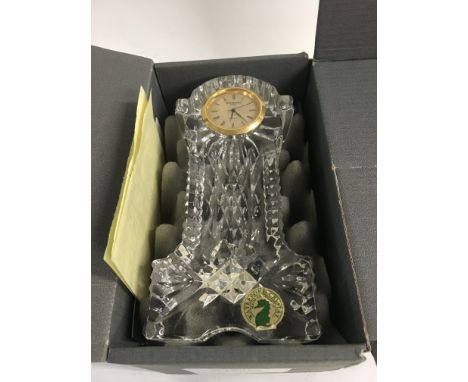 A boxed Waterford Crystal clock .