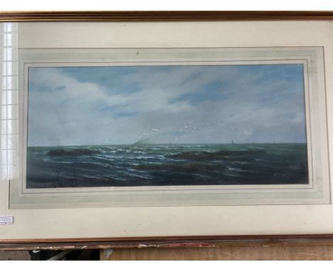 A framed Pastel seascape signed and dated W.Edwards 1913 - NO RESERVE