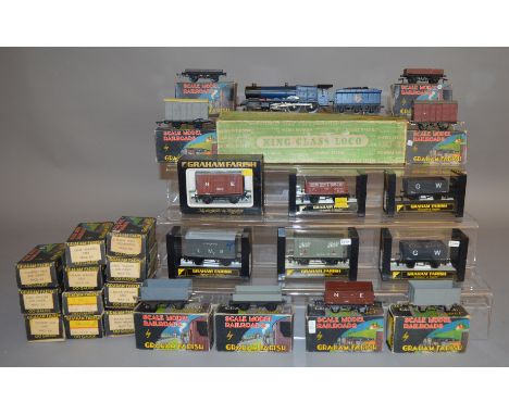 OO Gauge. A boxed Graham Farish&nbsp; 'King Class Locomotive' - 4-6-0 with Tender 'King John' in BR blue&nbsp; tpgether with 