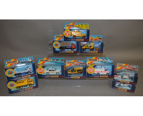 10 Matchbox models from the 'SuperKings' range, all in window box packaging, including K-140 Leyland Car Recovery Vehicle  an