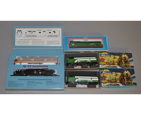 HO Gauge.&nbsp; 4&nbsp; HO Locomotives including a&nbsp; Proto 2000&nbsp; E7, a 'Model Power Alco C-430 together with two loc