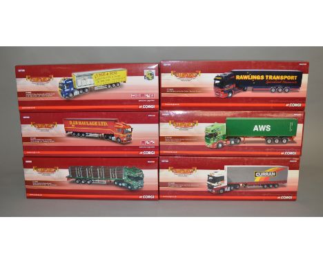 6 Corgi 1:50 scale diecast truck models, all Limited Edition models from the Hauliers Of Renown series (6).