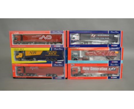 6 Corgi diecast lorries 1:50 scale all are limited edition (6).