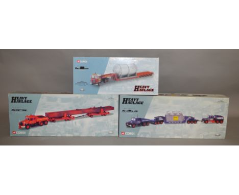 3 Corgi Heavy Haulage lorries 1:50 scale all are limited edition (3).