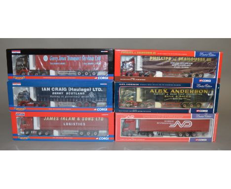 6 Corgi 1:50 scale diecast truck models, all are Limited Editions (6).