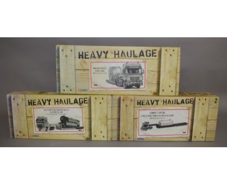 3 Corgi Heavy Haulage lorries 1:50 scale all are limited edition (3).