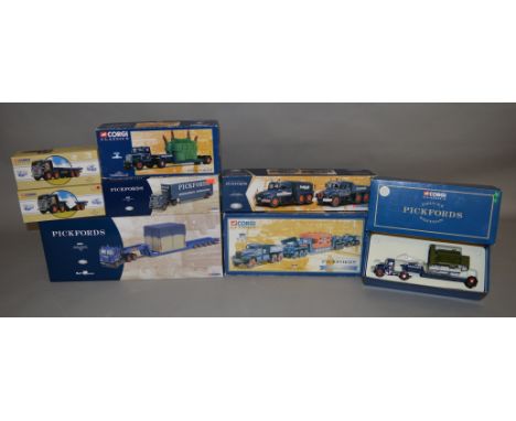 8 Corgi Pickfords diecast lorries 1:50 scale, includes a deluxe edition and some limited editions (8).