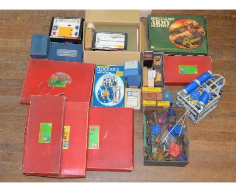 A very good quantity of Meccano including vintage boxed sets, 6A, 7, 7A, 8A and 9A together with boxed and unboxed parts and 
