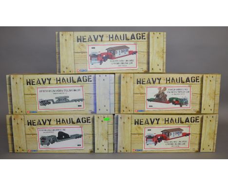 5 Corgi Heavy Haulage lorries 1:50 scale all are limited edition (5).