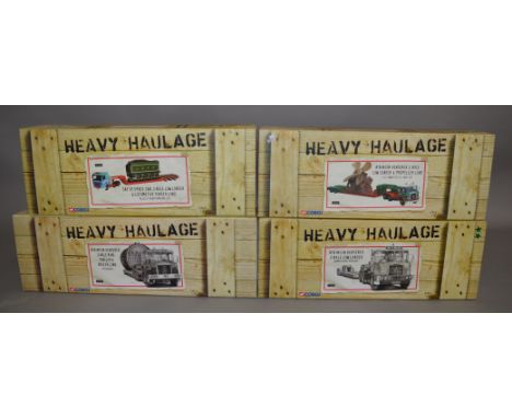 4 Corgi Heavy Haulage lorries 1:50 scale all are limited edition (4).