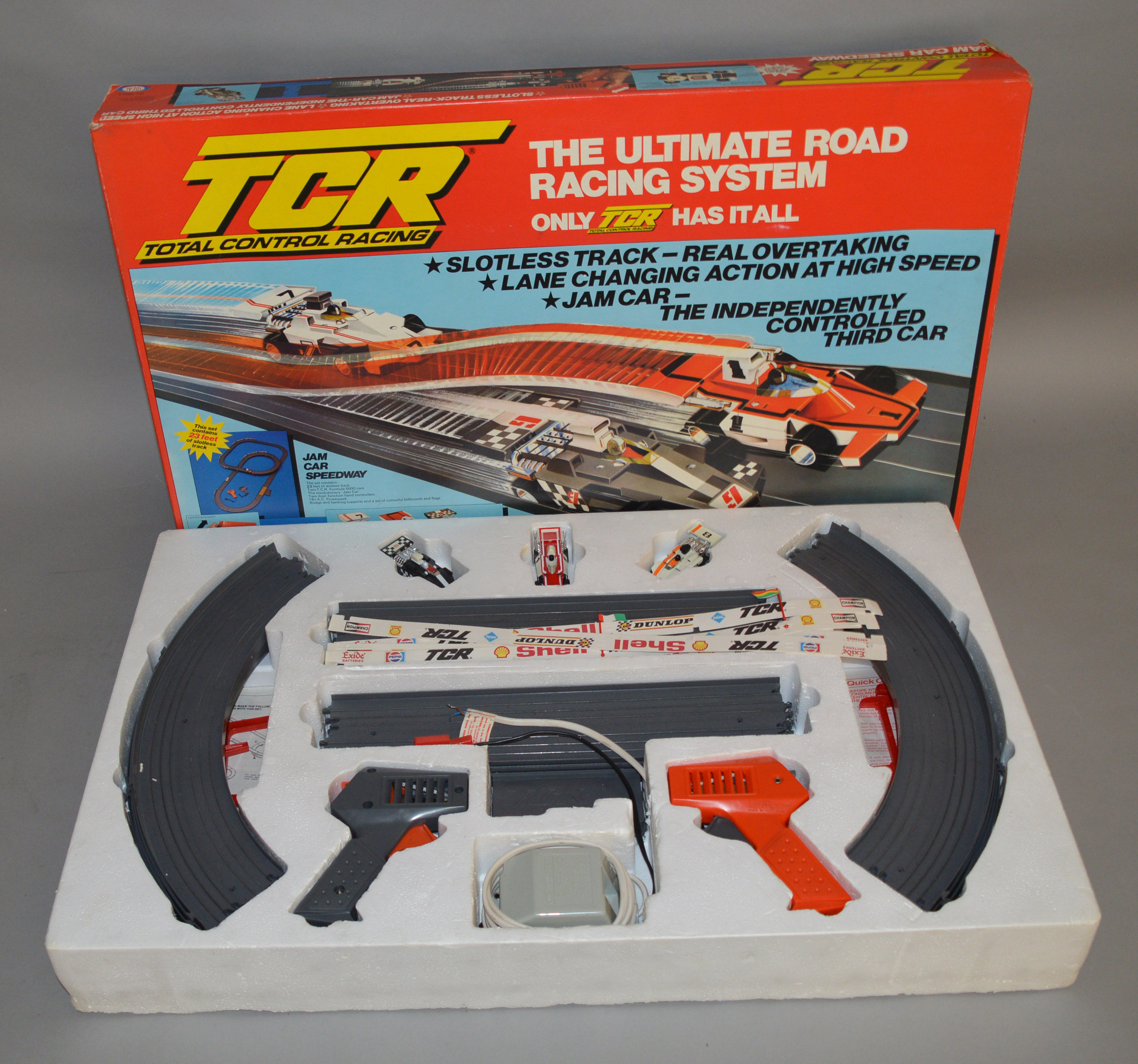 4 boxed vintage Scalextric slot car sets, '12E', '80' and 'YS500