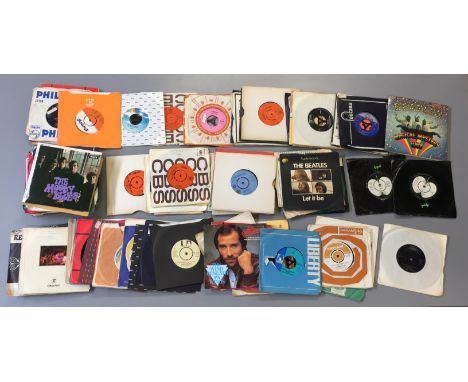 Collection of 7 inch singles including Rolling Stones F11934, in good to fair condition, Golden Earing Radar Love, Free Alrig