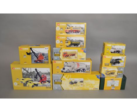 11 construction vehicles by Corgi 1:50 scale, all from the Building Britain range. This includes some limited editions (11).