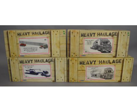 4 Corgi Heavy Haulage lorries 1:50 scale all are limited edition (4).