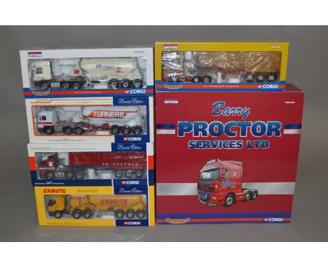 6 Corgi 1:50 scale diecast truck models, all are Limited Editions (6).