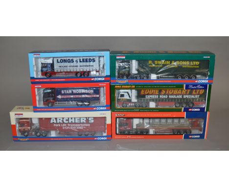 6 Corgi 1:50 scale diecast truck models, mostly limited Editions (6).