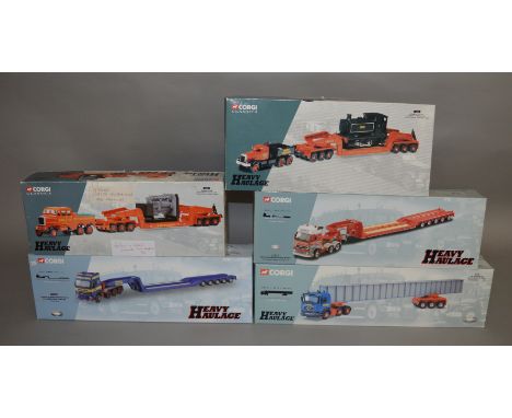 5 Corgi Heavy Haulage lorries 1:50 scale 3 are limited edition, includes 2 Corgi Classics, 17603 Siddle Cook has been repaint