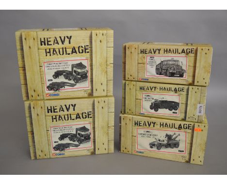 5 Corgi Heavy Haulage lorries 1:50 scale all are limited edition (5).