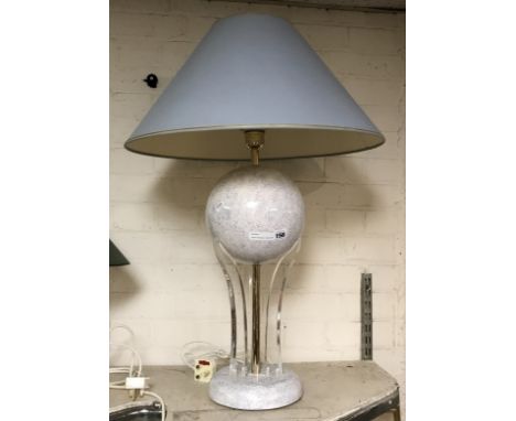 LARGE STONE BALL TABLE LAMP - 83 CMS (H)