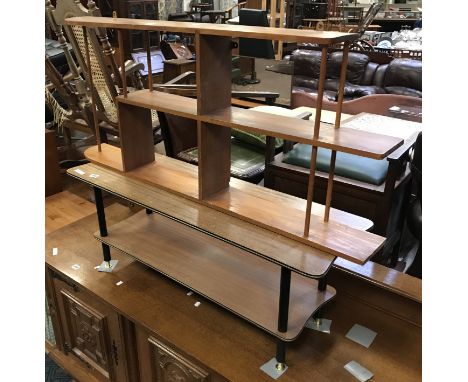 OPEN SHELF WALL UNIT &amp; 2 TIER 60'S COFFEE TABLE