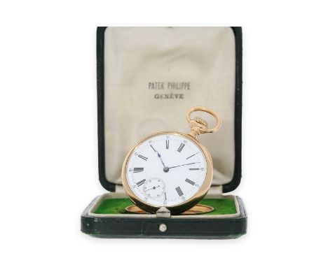 Taschenuhr: elegante Herrentaschenuhr von Patek Philippe mit Originalbox, Ankerchronometer, geliefert an den Chronometermache