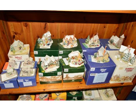 EIGHT BOXED LILLIPUT LANE CHRISTMAS SPECIAL SCULPTURES, 'Yuletide Inn' 1990-1, 'St Stephen's Church' 1996, 'Christmas Party' 