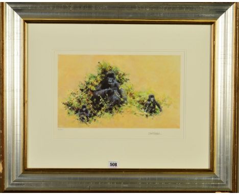 DAVID SHEPHERD (BRITISH 1931-2017) 'MOUNTAIN GORILLA', a limited edition print 348/475, signed to the margin in pencil, no ce
