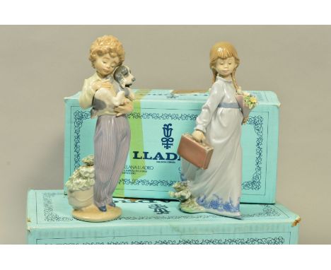 TWO BOXED LLADRO COLLECTORS SOCIETY FIGURES, 'School Days' No7604, 1988, 'My Buddy' 1989, both by Antonio Ramos, heights 21cm