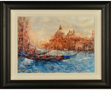 GARY BENFIELD (BRITISH 1965) 'SANTA MARIA', a hand embellished limited edition print of Venice, 32/195, signed bottom right, 