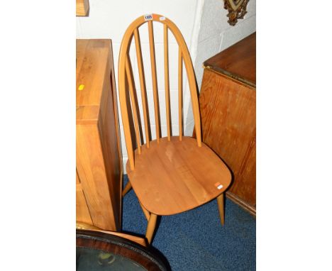 AN ERCOL 1960'S HIGH SPINDLE BACK CHAIR