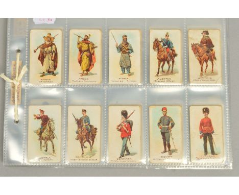 A COLLECTION OF RARE AND HIGHLY COLLECTABLE CIGARETTE CARDS, odds comprising 60 B.A.T. Soldiers of the World 1904 and 21 'Typ