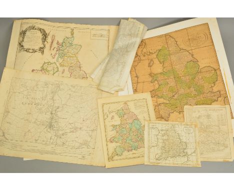 A LATE 18TH CENTURY FOLDED MAP BY J. MENZIES, 'A Correct Map of England With all The Principal and Cross Roads', published by