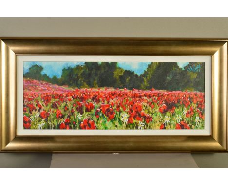 TIMMY MALLETT (BRITISH 1955) 'SUMMER SPLENDOUR', a poppy field in full bloom, limited edition print 11/95, signed verso, with