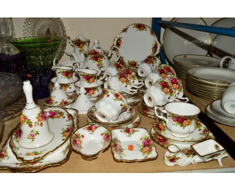 ROYAL ALBERT 'OLD COUNTRY ROSES' TEAWARES AND TRINKETS, to include teapot, coffee pot (chipped rim), small teapot (seconds an