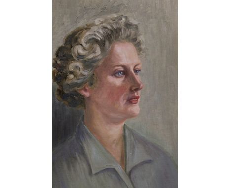 A FRAMED OIL ON BOARD PORTRAIT OF A LADY, OVERALL HEIGHT 53 CM